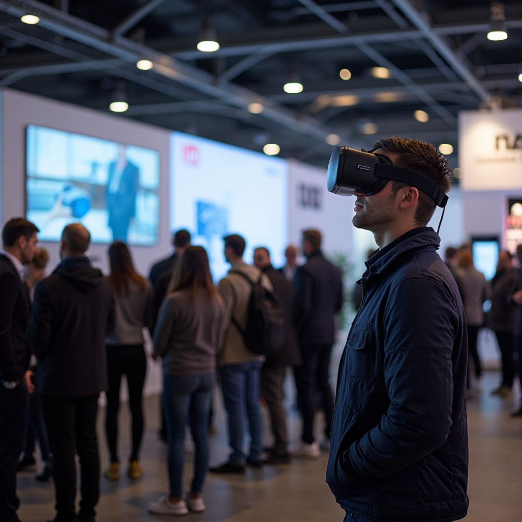 VR demonstration at the showcase